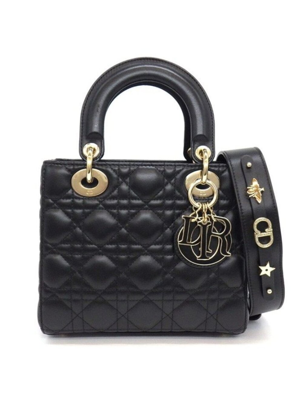 Dior Handbag Lady Dior My Abcdior Small Black Cannage Lambskin